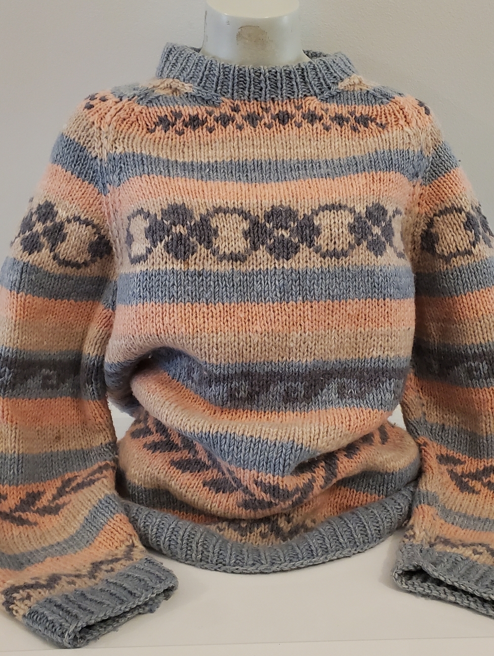 Vintage Cotton Candy Wool Blend Crew Sweater